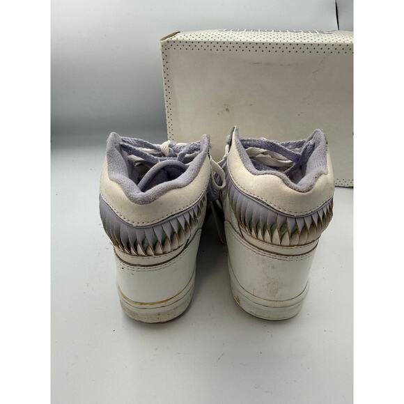 Vintage Jordache High Top Women's Sneakers Size 7.5 - White/Mint/Lilac 80s Retro - Picture 3 of 10